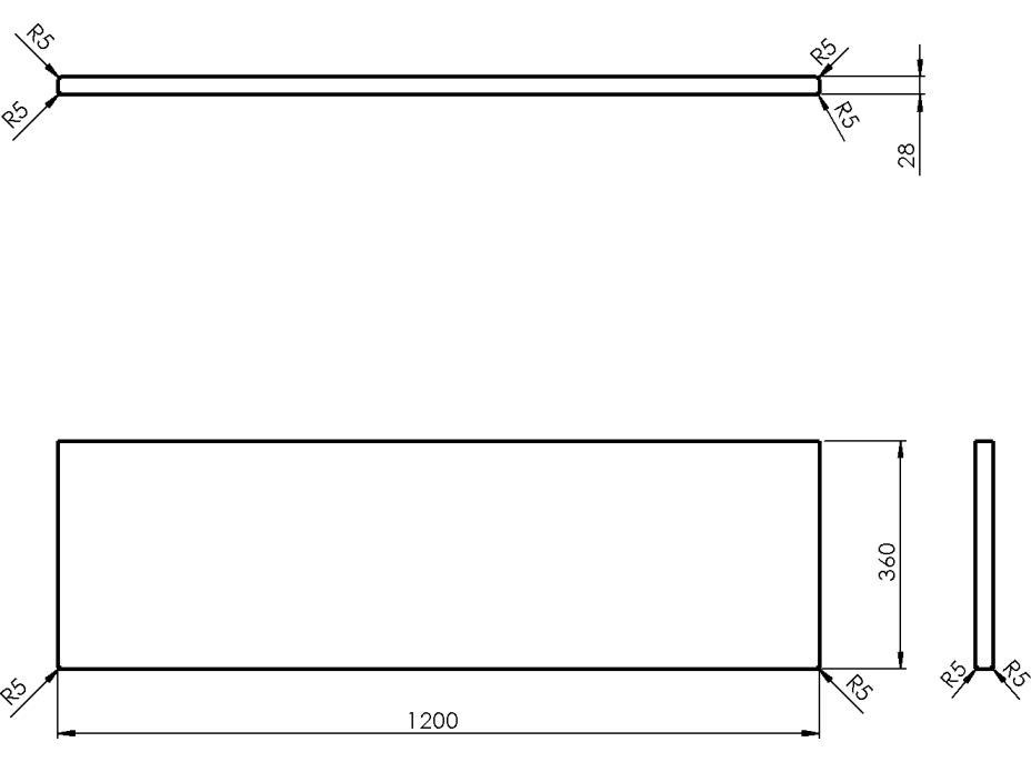 Sapho WOODY doska 1200x28x360mm, masív prírodný dub WD126-70