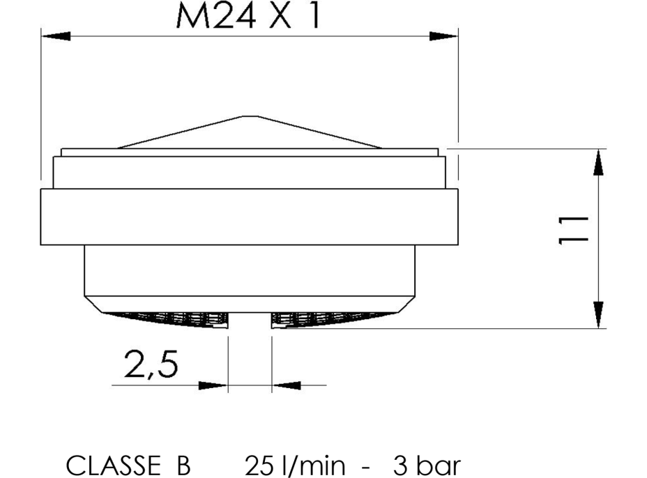 Sapho Perlátor vonkajší závit M24x1, plast AERPL