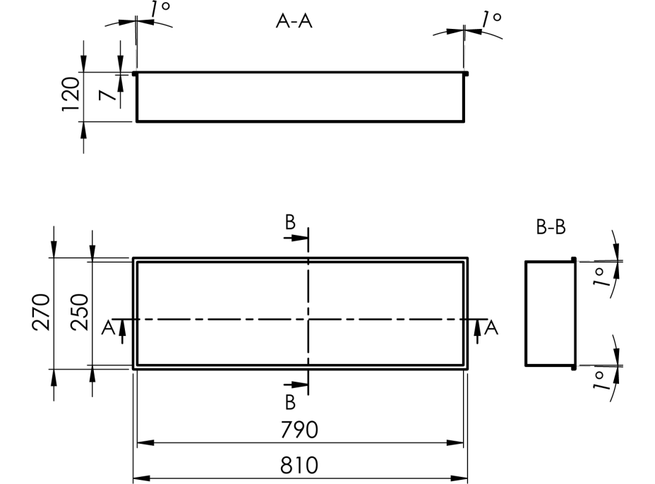 Polysan INSERTA zapustená polica do obkladu, 810x270mm, liaty mramor, biela 1301-82