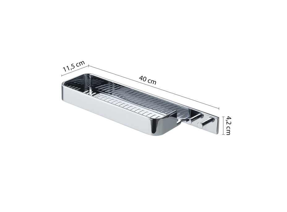 Gedy Il GIGLIO polica do sprchy, 400x42x115mm, chróm A91813