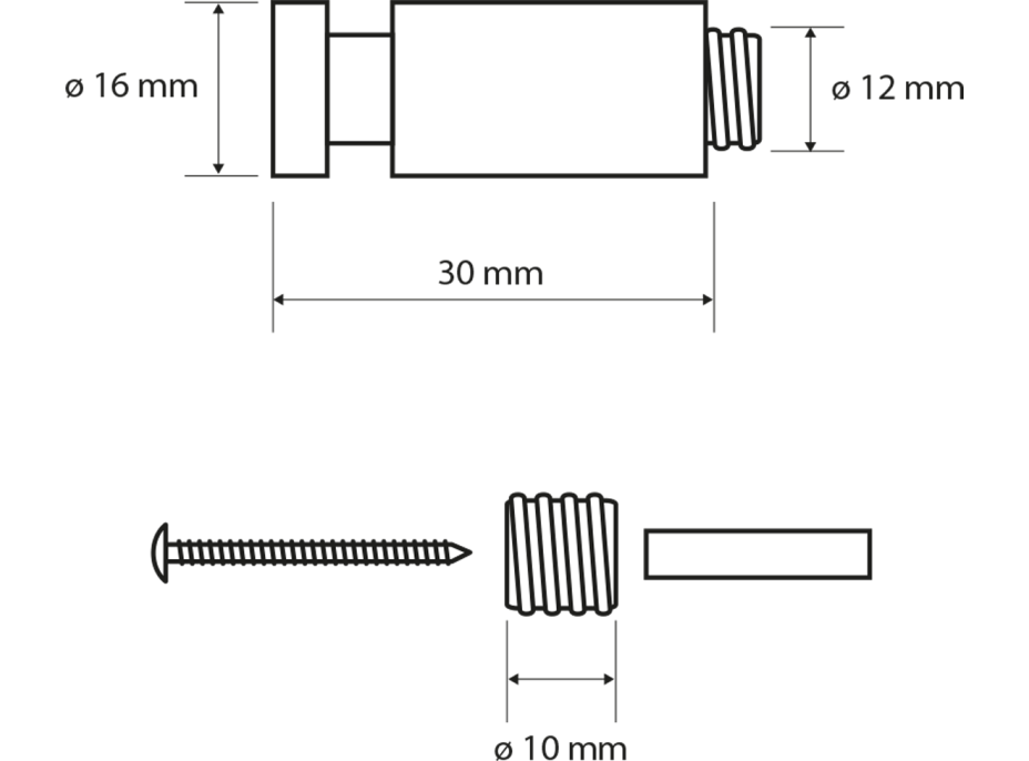 Sapho X-ROUND háčik 30mm, chróm XR212