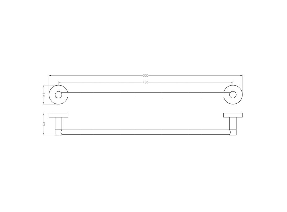 Sapho Magnetický držiak uterákov 55cm XJ439