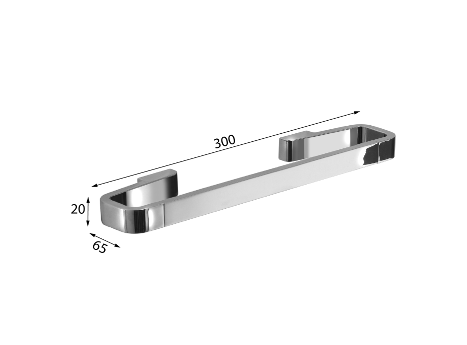 Gedy SAMOA držiak uterákov 300x65mm, chróm A8213013