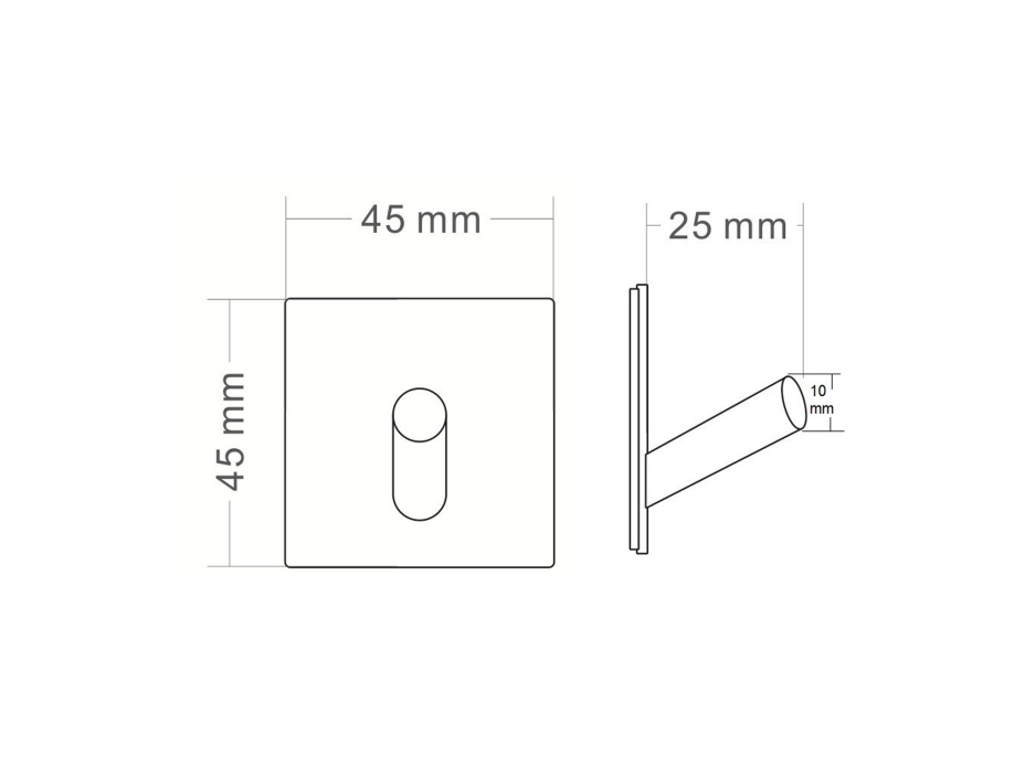 Sapho Samolepiaci háčik, čierna mat 31203