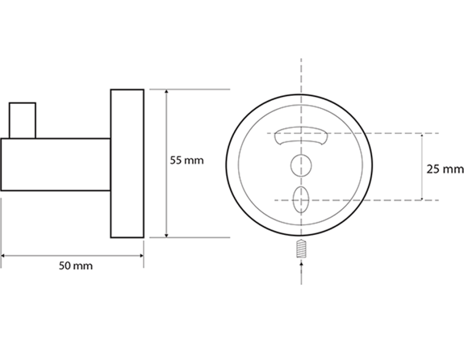 Sapho X-ROUND WHITE háčik, biela XR205W