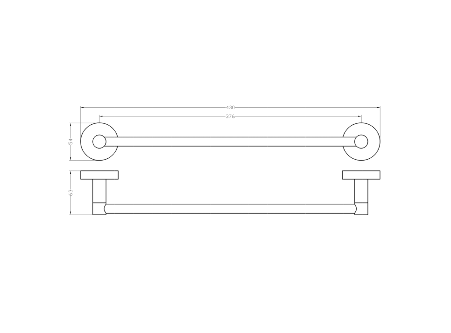 Sapho Magnetický držiak uterákov 43cm XJ438