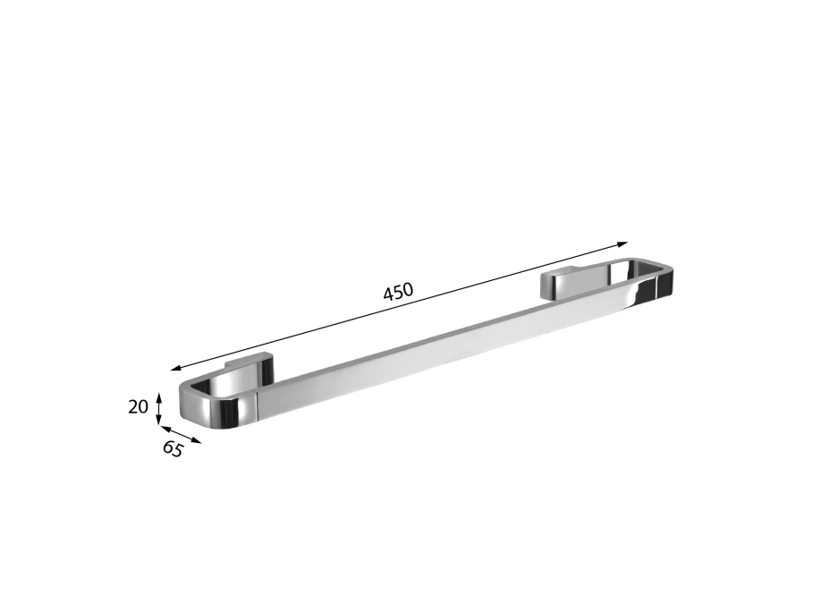 Gedy SAMOA držiak uterákov 450x65mm, chróm A8214513