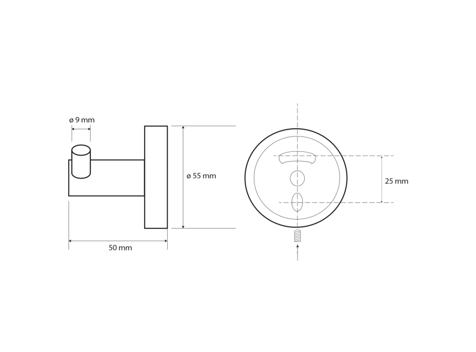 Sapho X-ROUND E dvojháčik, chróm XR202