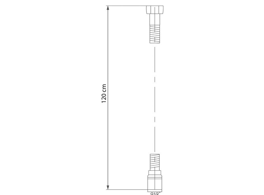 Sapho SOFTFLEX plastová sprchová hadica, 120cm, metalická strieborná/chróm 1208-10