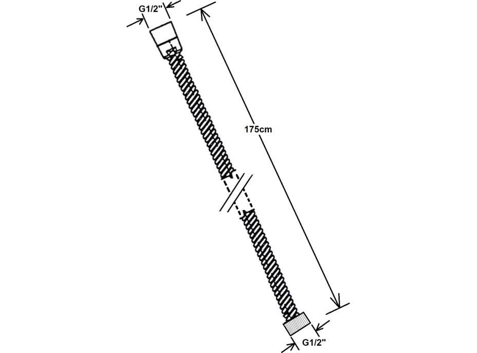 Sapho POWERFLEX kovová sprchová hadica, 175cm, bronz FLE10BR