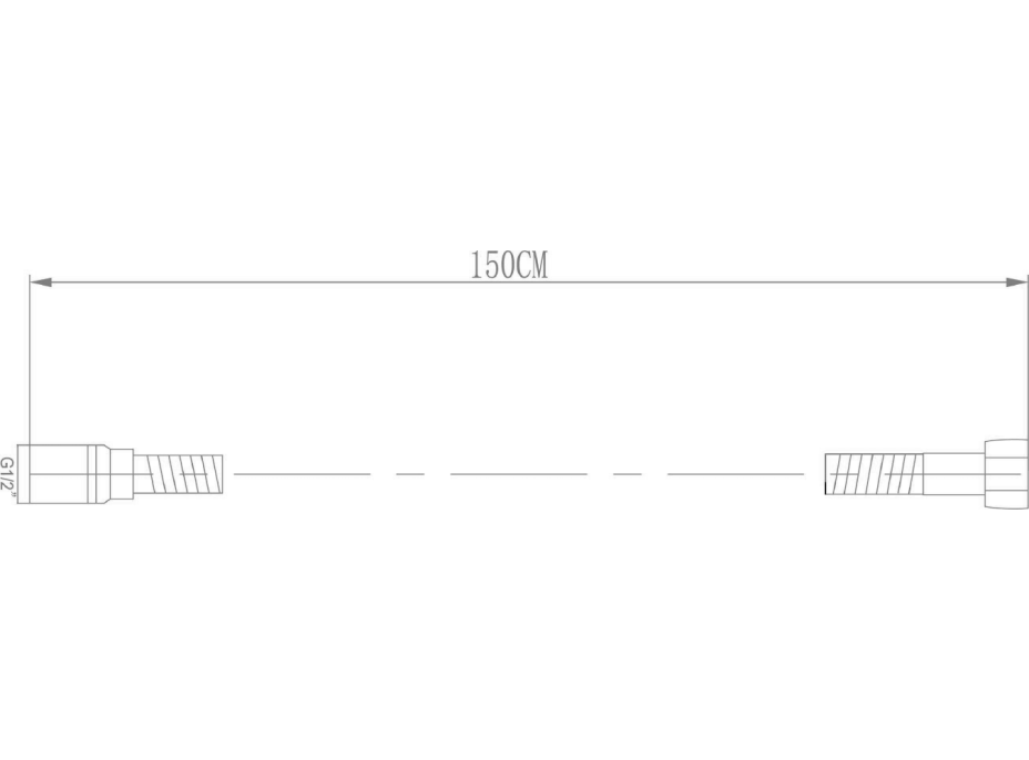 Sapho LUX kovová sprchová hadica, roztiahnuteľná 150-180cm, chróm FSACC293