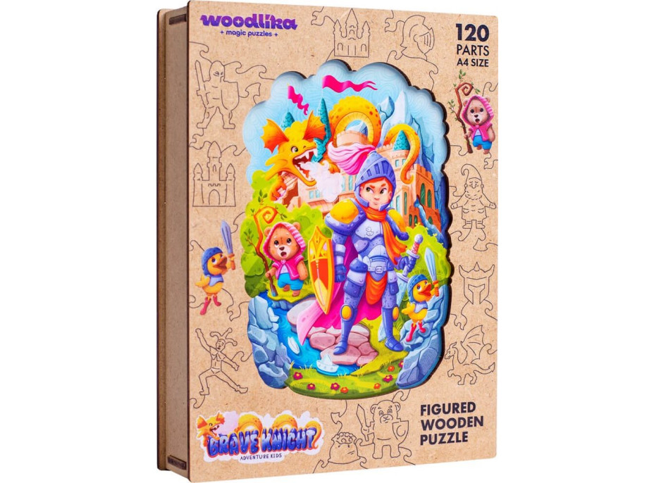 WOODLIKA Drevené puzzle Statočný rytier 120 dielikov