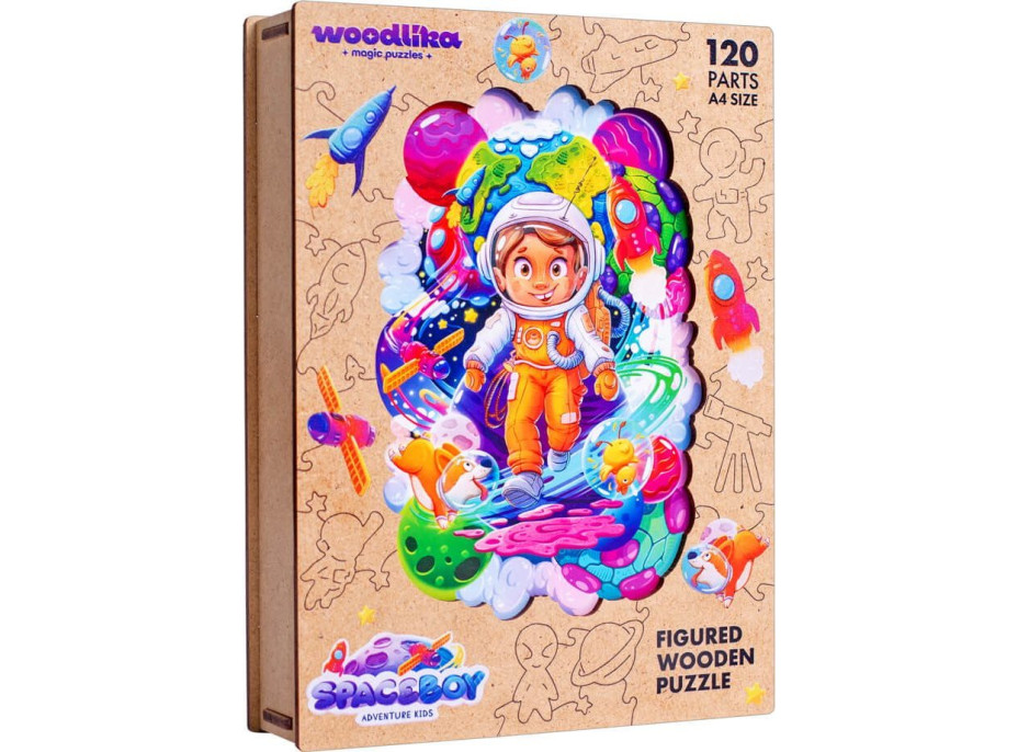 WOODLIKA Drevené puzzle Vesmírny dobrodruh 120 dielikov