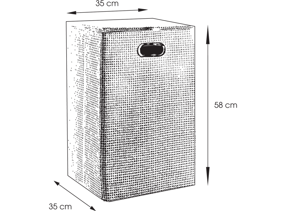 Gedy Kôš na bielizeň 35x58x35cm, šedá LA3808