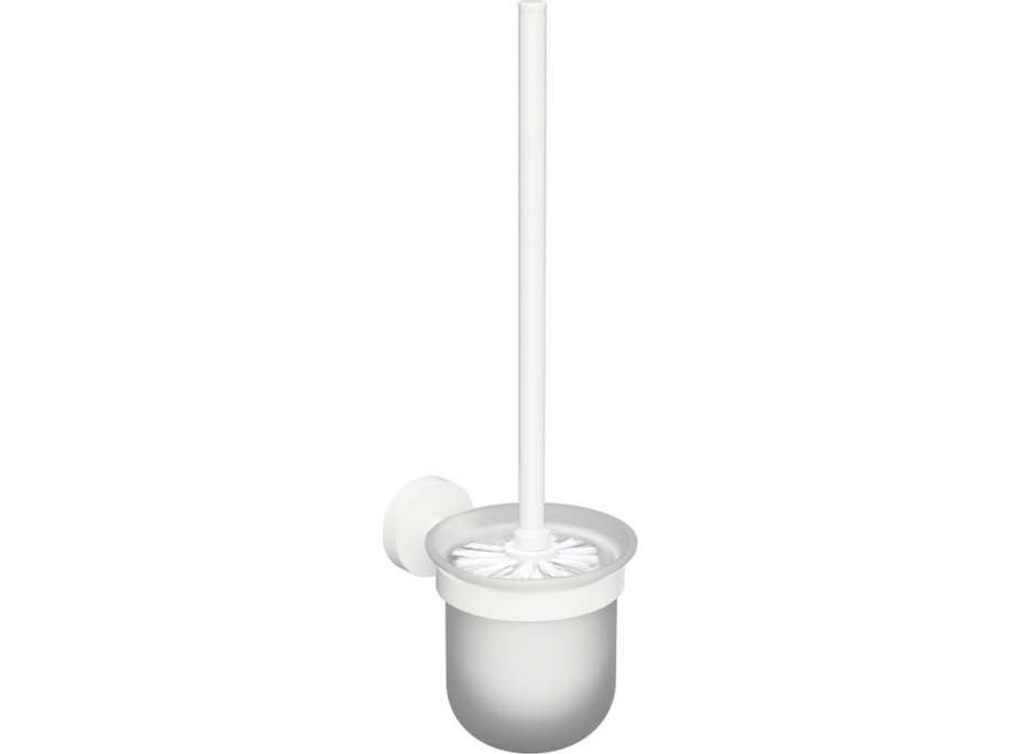 Sapho X-ROUND WHITE WC kefa závesná, mliečne sklo, biela mat XR303W