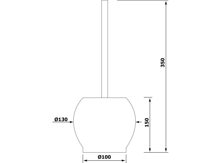 Sapho WC kefa na postavenie, nerez mat GA1311