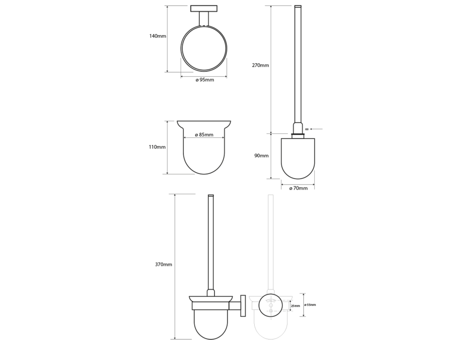 Sapho X-ROUND WC kefa závesná, mliečne sklo, chróm XR303