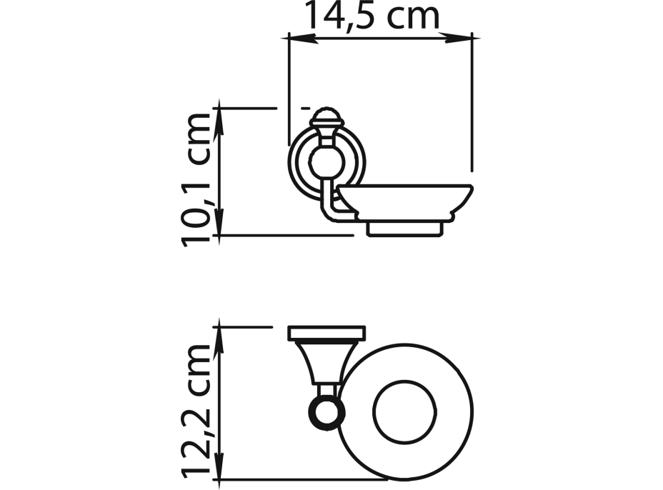 Gedy NEVIS mydlenka, keramika, chróm NV1113