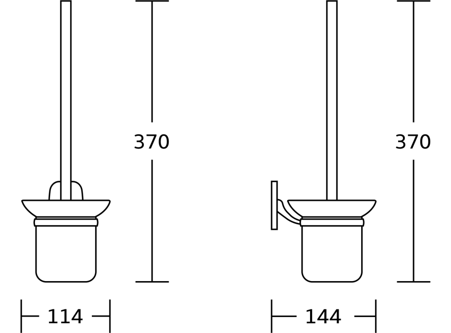 Aqualine RUMBA WC kefa závesná, mliečne sklo, chróm RB108