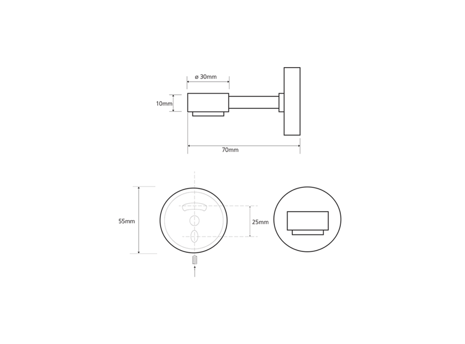 Sapho X-ROUND mydlenka magnetická, chróm XR802