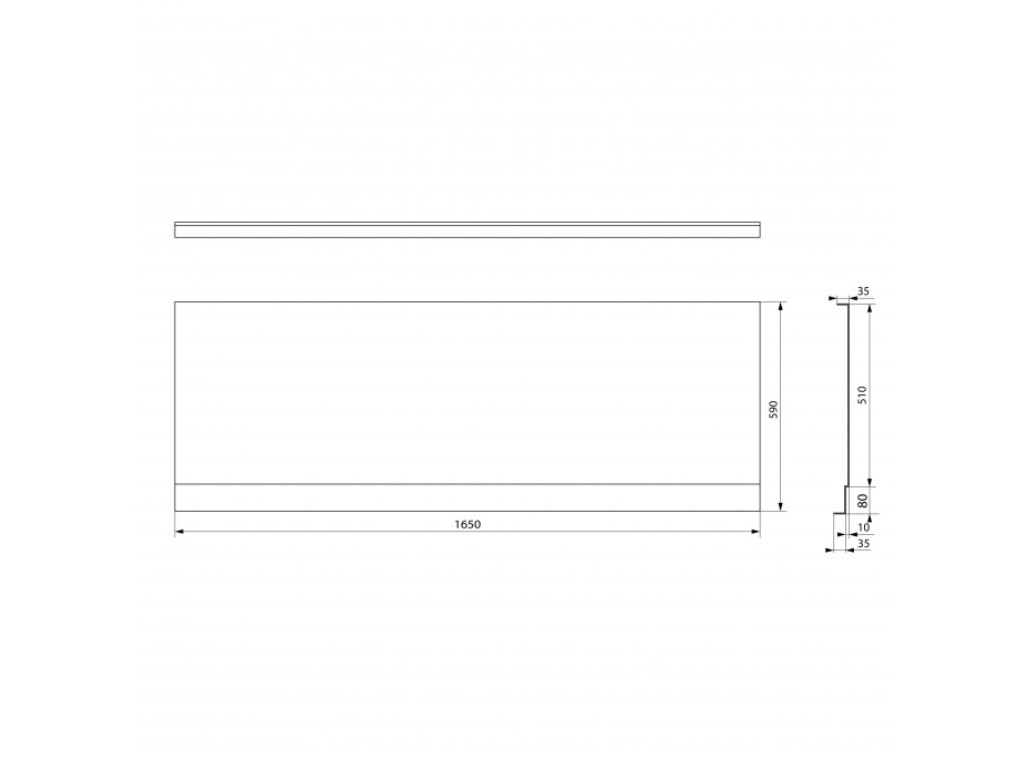 Polysan PLAIN NIKA panel 165x59cm 72515