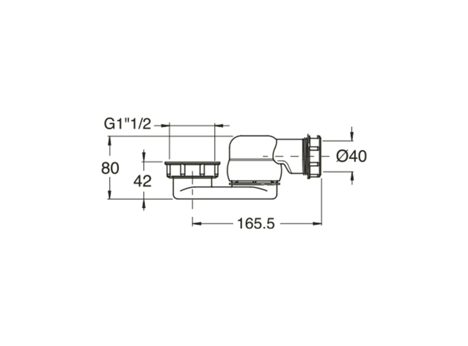 Polysan Sifón 6/4", výška 42mm, DN40 71712