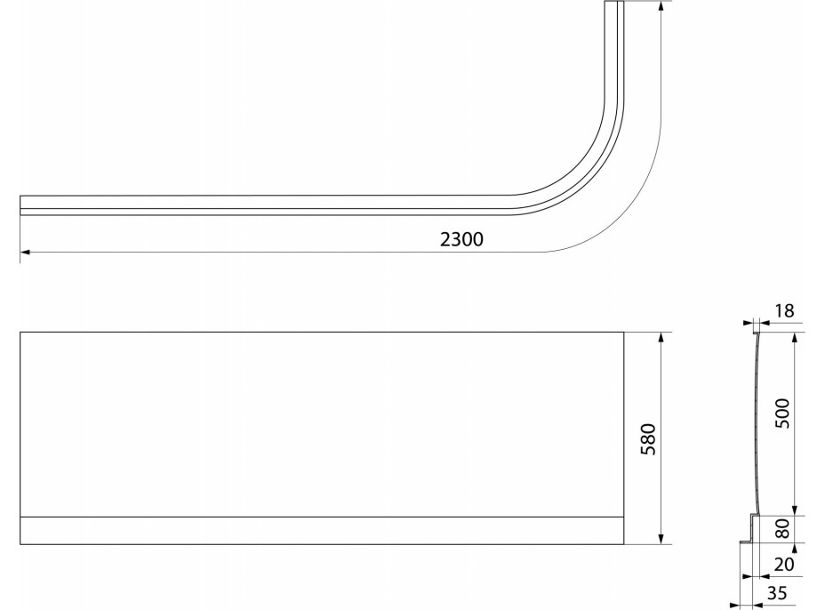 Polysan ASTRA L panel čelný 33812