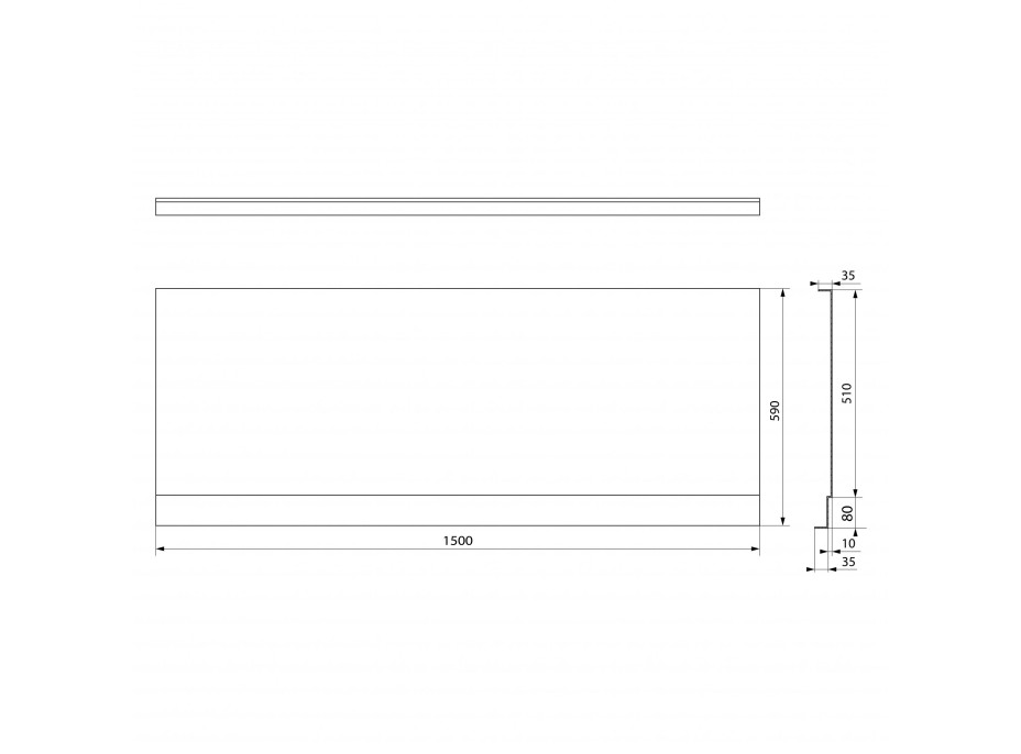 Polysan PLAIN NIKA panel 150x59cm 72496