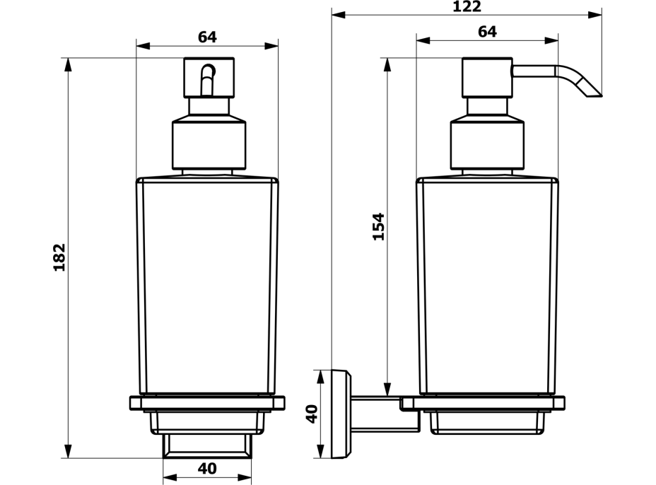 Gedy COLORADO dávkovač mydla, 230 ml, mliečne sklo, chróm 6981