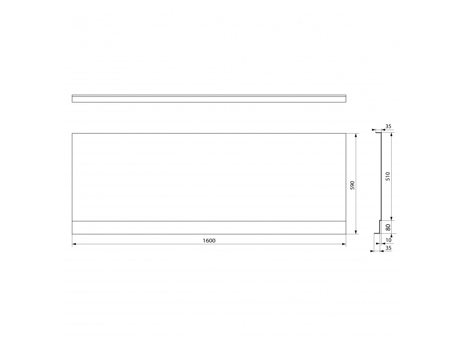 Polysan PLAIN NIKA panel 160x59cm 72505