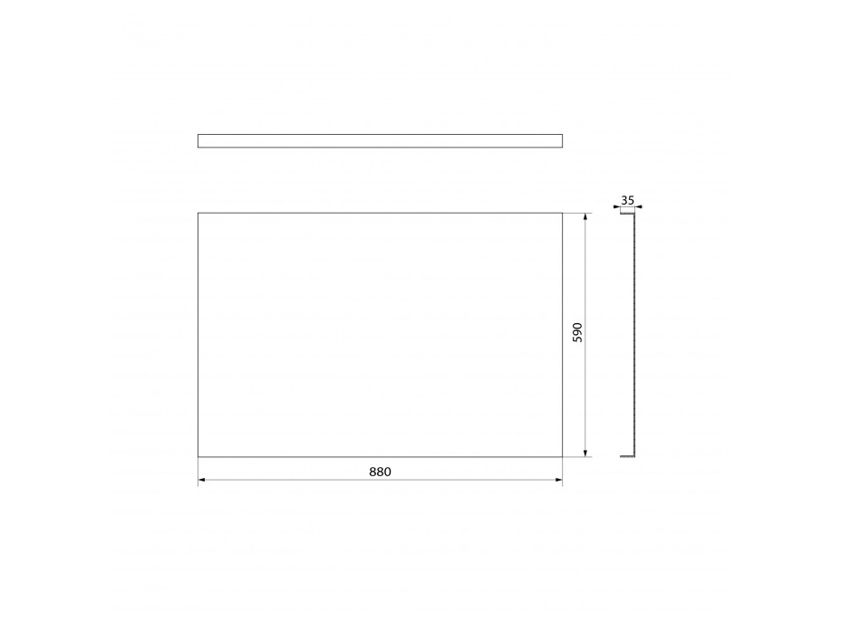 Polysan PLAIN panel bočný 88x59cm 72705