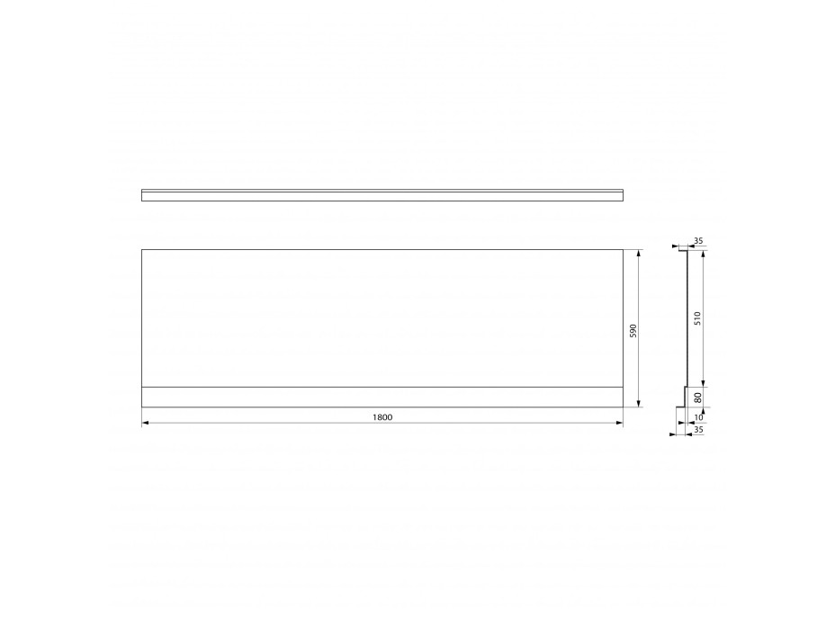 Polysan PLAIN NIKA panel 180x59cm 72543