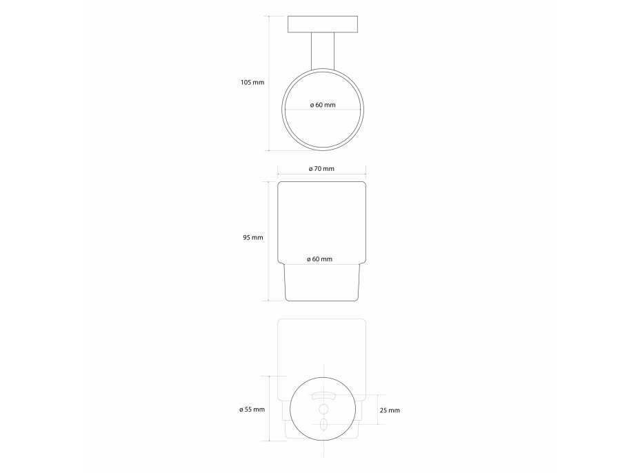 Sapho X-ROUND GOLD pohár, mliečne sklo, zlato mat XR903GB