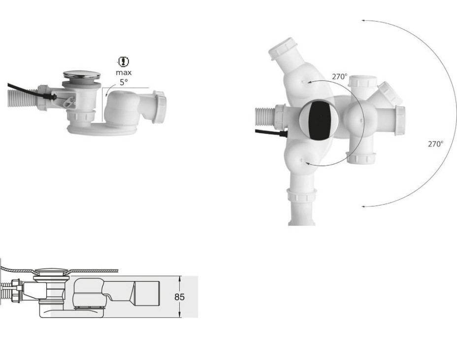 Polysan Sifón 6/4", výška 42mm, DN40 71712