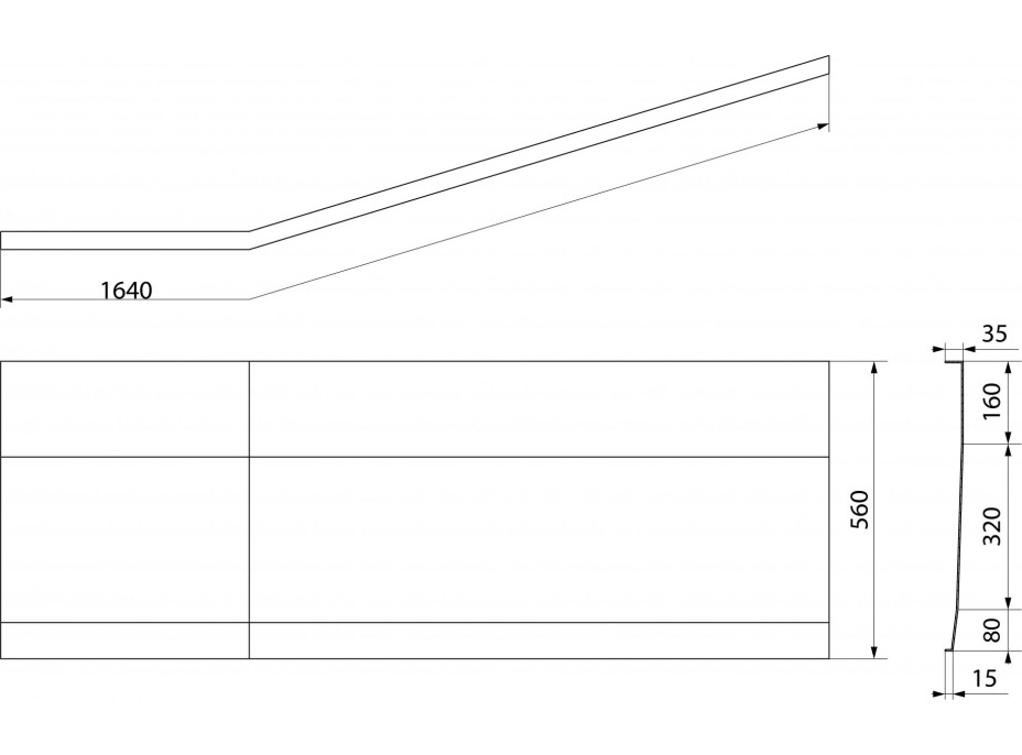 Polysan PROJEKTA L 160 panel čelný 20312