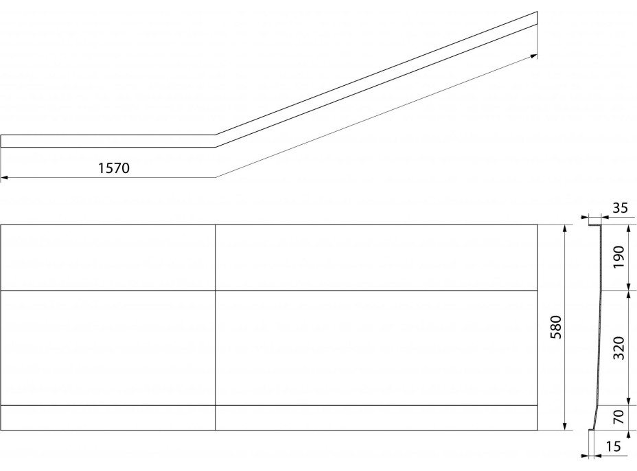 Polysan TIGRA L 150 panel čelný, biela 72930