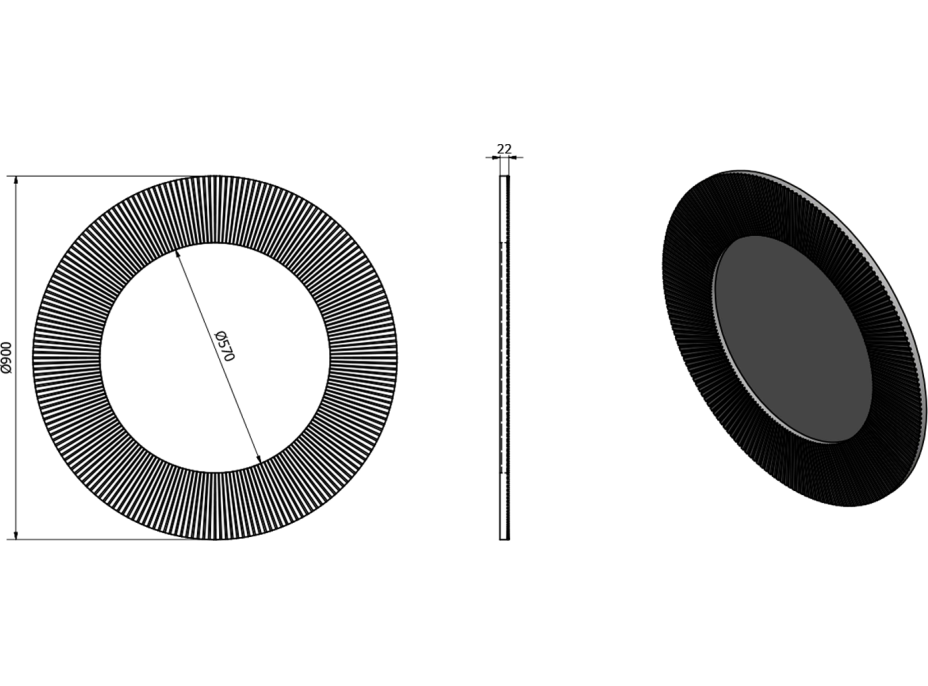 Sapho SUNBEAM okrúhle zrkadlo v drevenom ráme ø 90cm, zlatá SB900