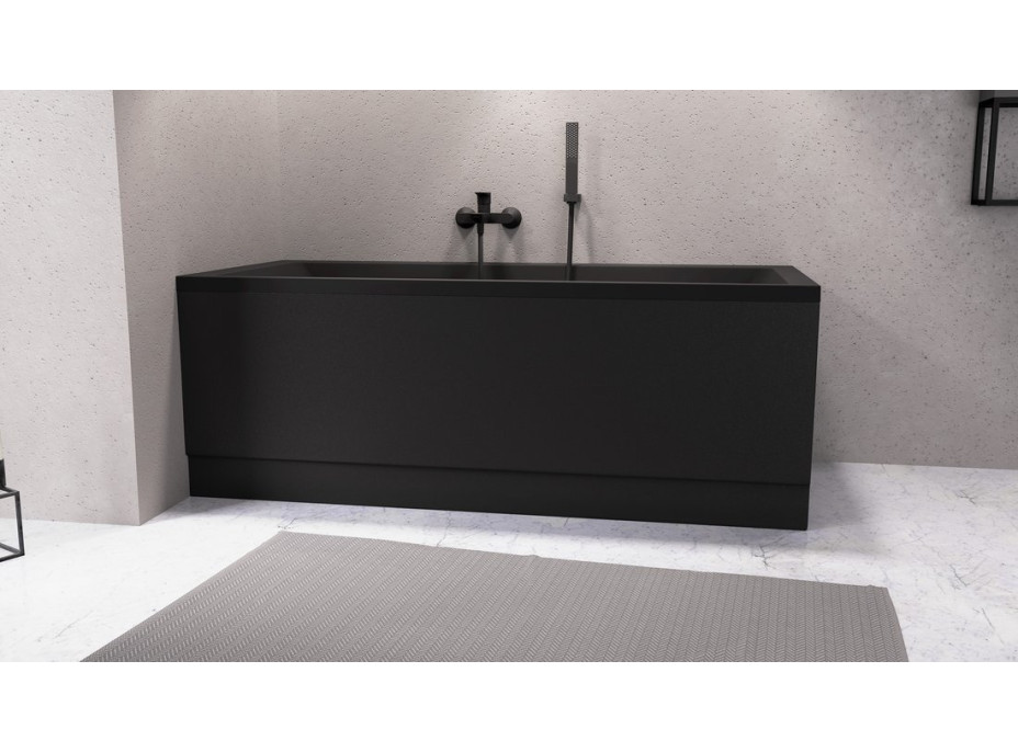 Polysan COUVERT panel čelný 170x52cm, čierna mat, ľavý 72859.21