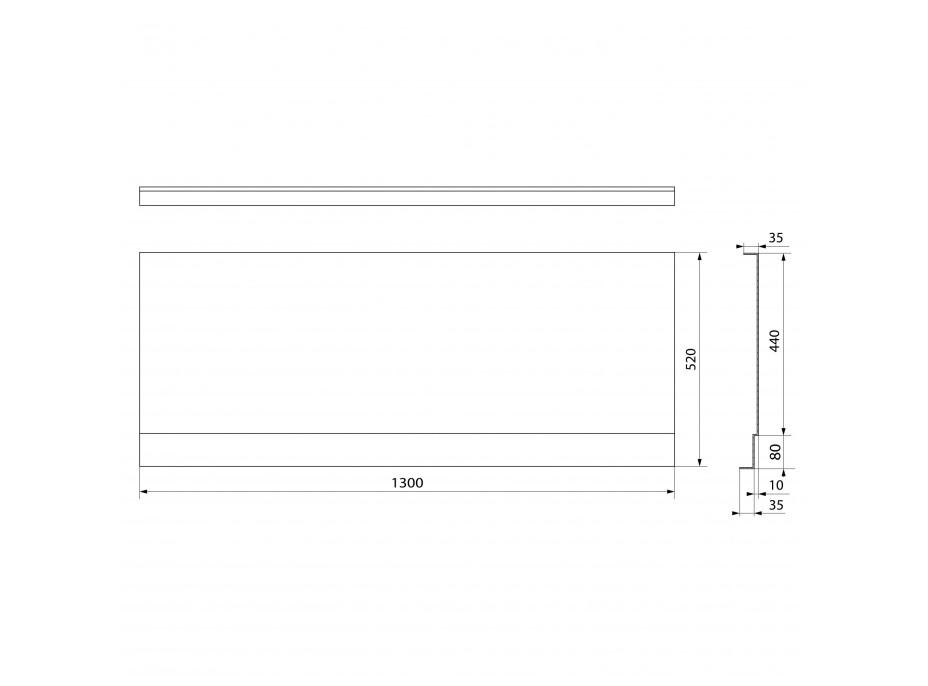 Polysan COUVERT NIKA panel čelný 130x52cm 72852