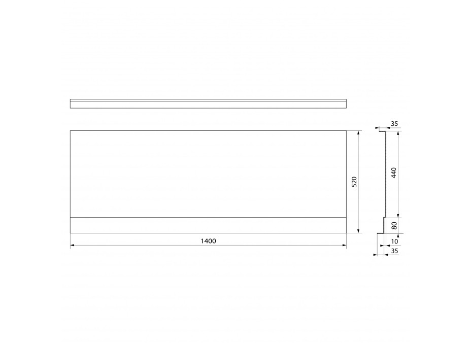 Polysan COUVERT NIKA panel čelný 140x52cm 72851