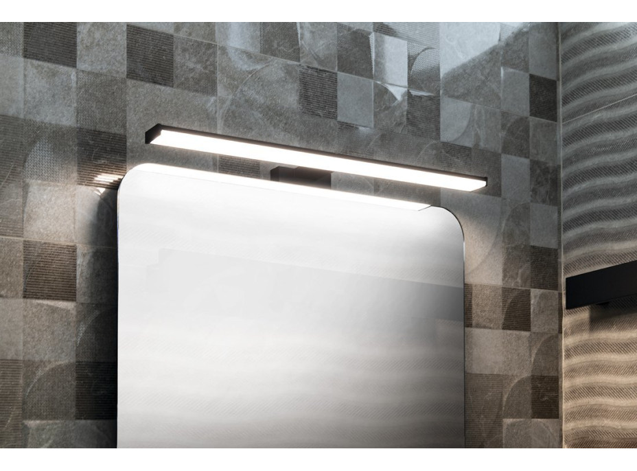 Sapho CHICAGO MAX LED svietidlo, 780x120x40mm, 15W, 230V, plast, čierna mat AU473