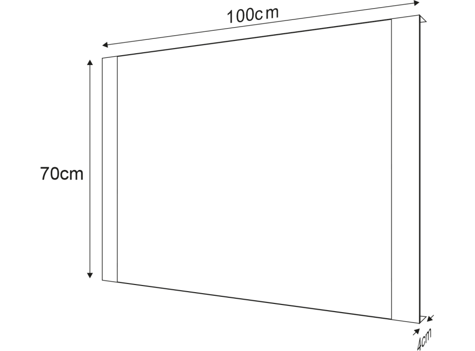 Sapho DURANGO zrkadlo s LED osvetlením 1000x700mm, senzor DG100