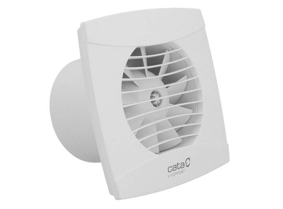 Cata UC-10 T kúpeľňový ventilátor axiálny s časovačom, 8W, potrubie 100mm, biela 01200100