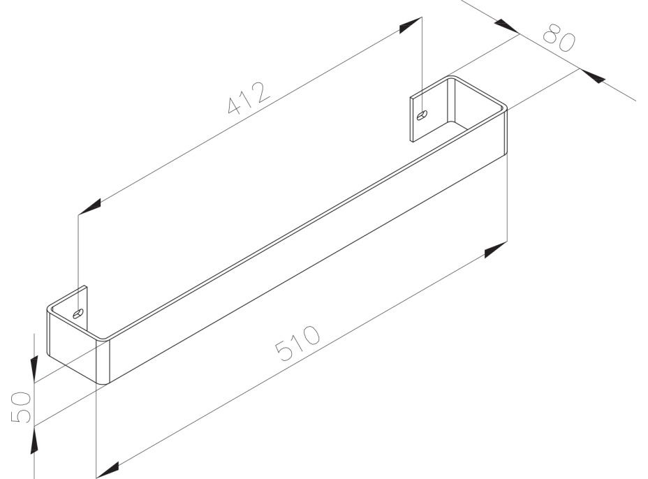 Sapho MAGNIFICA držiak uterákov 510x80 mm, nerez lesk IRPA13