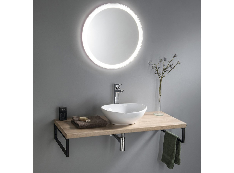 Aqualine NOA okrúhle zrkadlo s LED osvetlením ø 60cm OM260