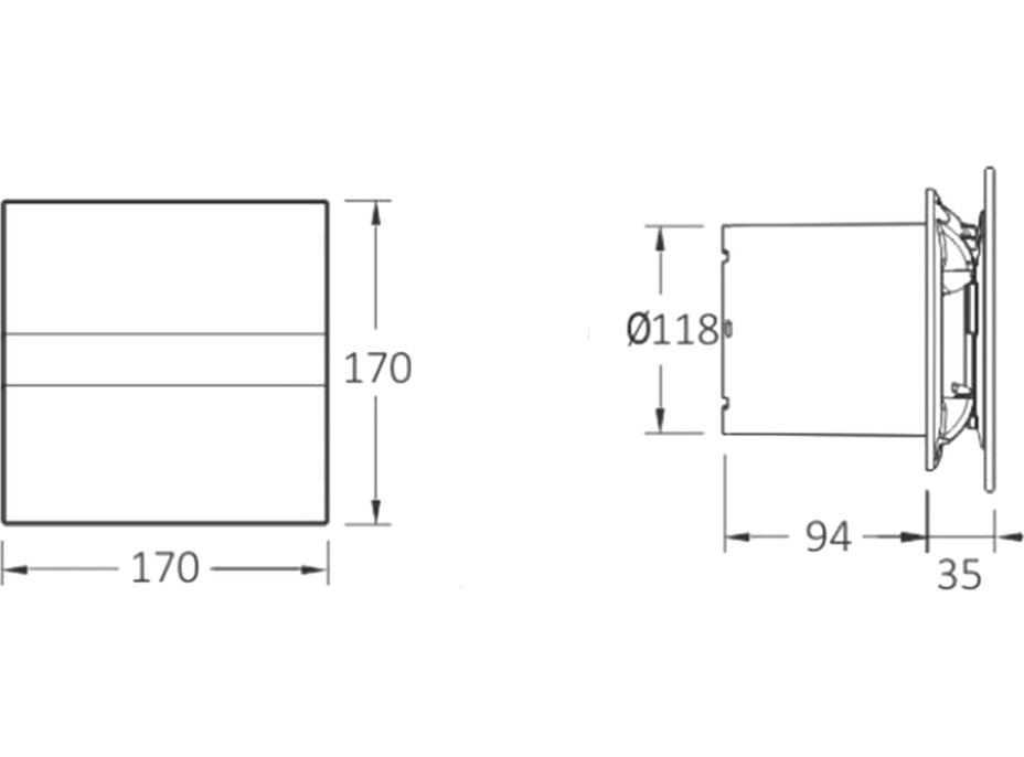 Cata E-120 GT kúpeľňový ventilátor axiálny s časovačom, 15W, potrubie 120mm, biela 00901100