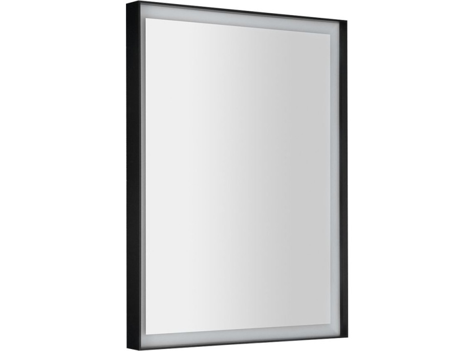 Sapho SORT zrkadlo s LED osvetlením 60x80cm, senzor, 2700-6500K, čierna mat ST080S