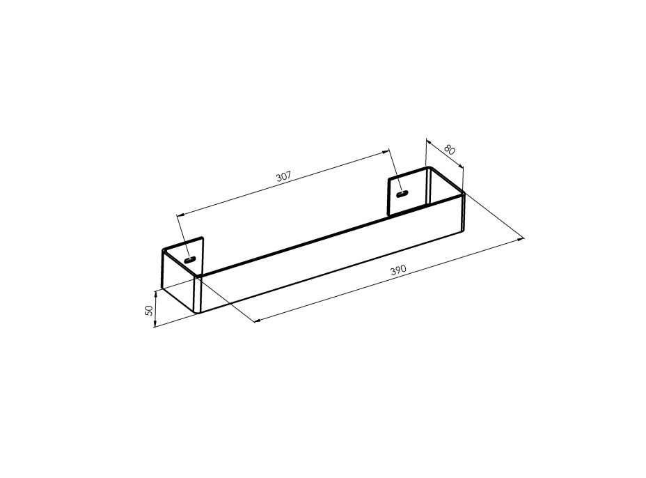 Sapho TABELLA držiak uterákov 390 mm, biela mat MI390W