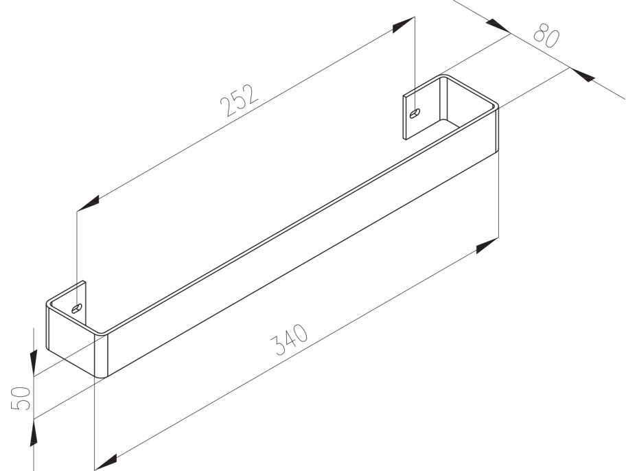 Sapho COLONNA držiak uterákov 340x80 mm, nerez lesk IRPA10