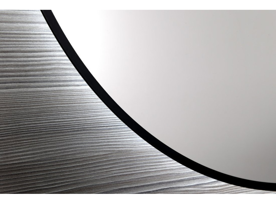 Sapho SHARON okrúhle zrkadlo s LED podsvietením ø 80cm, čierna mat 31255CI